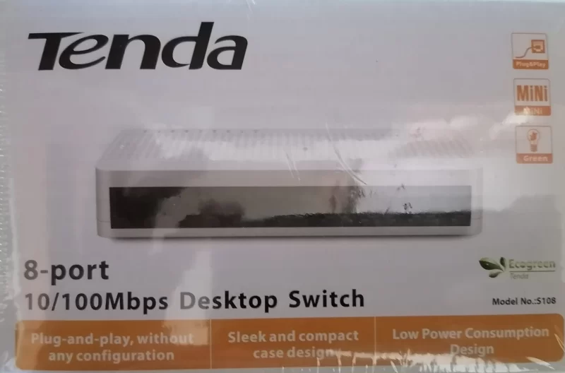 TENDA 8 PORT İNTERNET DAĞITICI ÇOĞALTICI 10/100 Mbps Desktop Switch