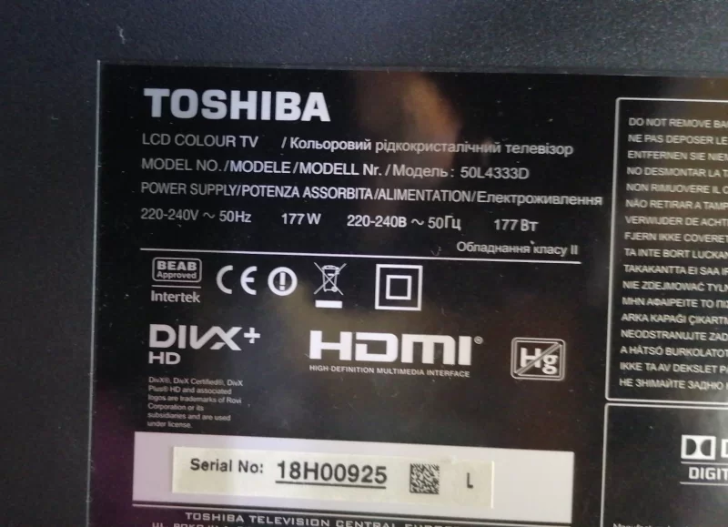 32L4300 REV:1.02, 60EB40M1BB01P, TOSHİBA 50L4333D MAİNBOARD