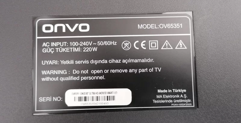 T.SK706S.82, ONVO OV65351 MAİNBOARD ANAKART