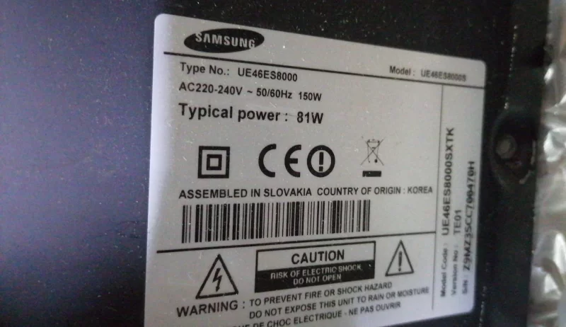 BN44-00522B, PD46B2Q_CDY, SAMSUNG UE46ES8000s POWER BESLEME