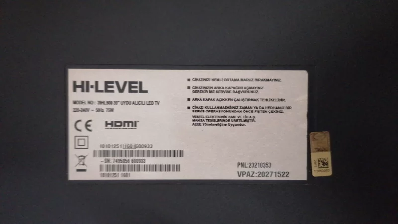 17BM82S, 10101251, 23265770, HI-LEVEL 39HL500 MAİNBOARD ANAKART