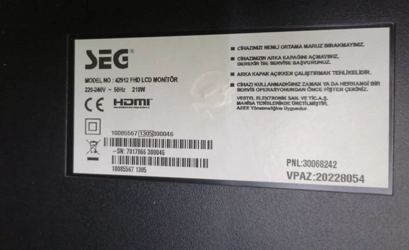 17PW26-5, 20546159, 27018072, SEG 42912 POWER BESLEME