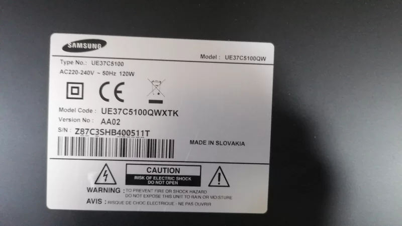 BN44-00351B, PD37AF05_ZDY, SAMSUNG UE37C5100 POWER BESLEME