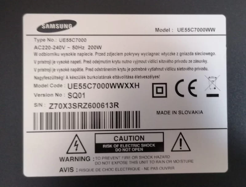 BN96-12723R, SAMSUNG UE55C7000 LVDS KABLO