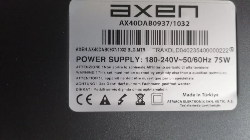 18AT009TTV1.0, AXEN AX40DAB0937/1032 MAİNBOARD ANAKART