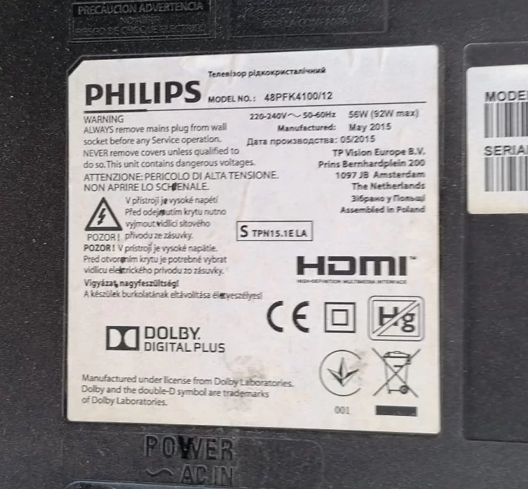 HV480WU2-300, 47-6021020, PHİLİPS 48PFK4100/12 T-CON BOARD