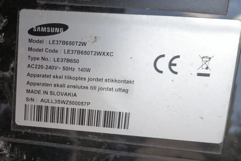 BN41-01167C, BN94-03167N, SAMSUNG LE37B650T2W MAİNBOARD ANAKART