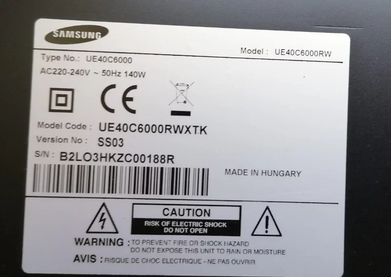 BN44-00357A, PD46AF1E_ZSM, SAMSUNG UE40C6000 POWER BESLEME