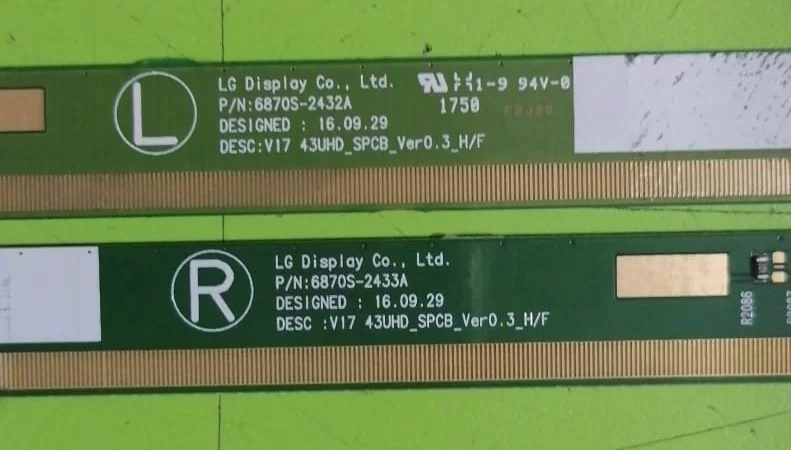 6870S-2431A, 6870S-2433A, LG 43UJ630 LED PCB-GOF