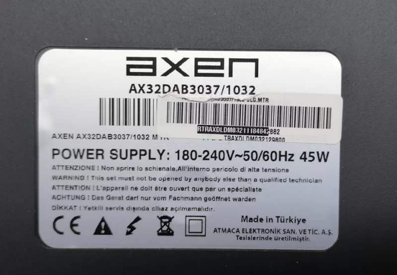 16AT030VX, AXEN AX32DAB3037/1032 MAİNBOARD ANAKART