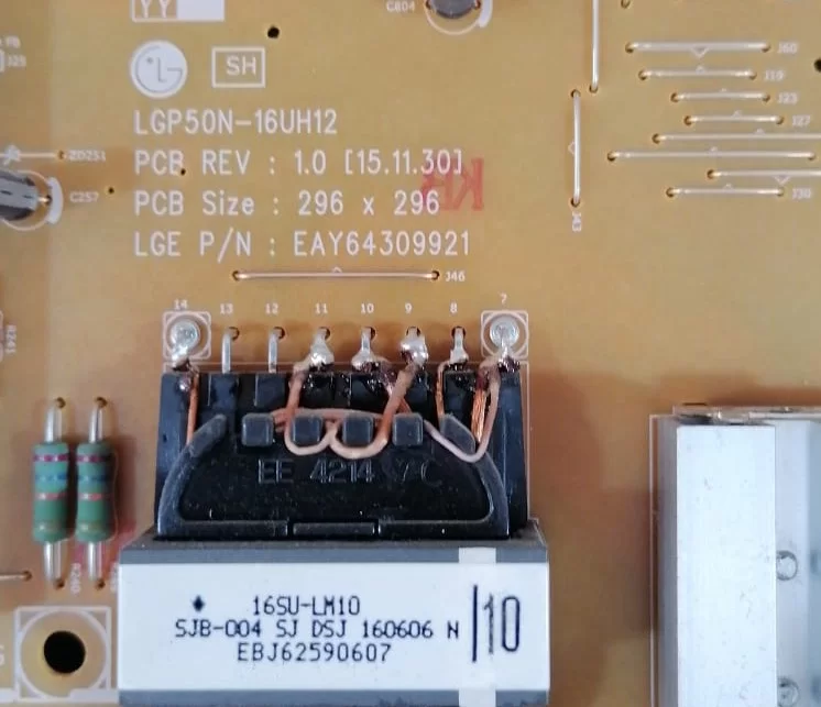 LGP50N-16UH12, EAY64309921, LG 50UH635V POWER BESLEME