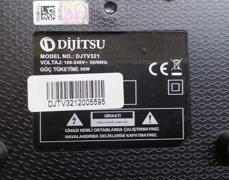 DİJİTSU LED TV ORJİNAL KUMADA DJTV321, DJTV501