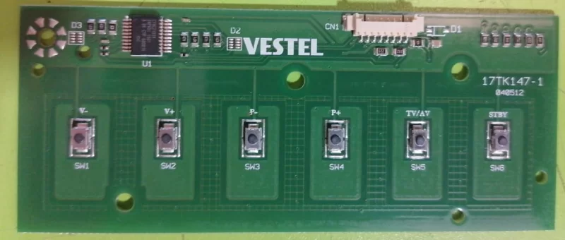 17TK147-1, VESTEL KEY SWITCH BOARD, PCB KEYPAD , TUŞ TAKIMI