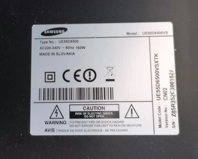 BN44-00428A, PD55B2_BSM, SAMSUNG UE55D6500 POWER BESLEME