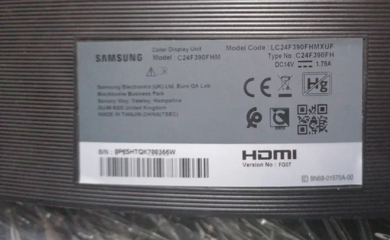 CY-PK236BNLV3F, SAMSUNG C24F390FHM LED BAR EKRAN LAMBASI