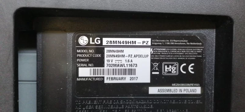 LG 28MN49HM-PZ TV MONİTÖR AYAĞI