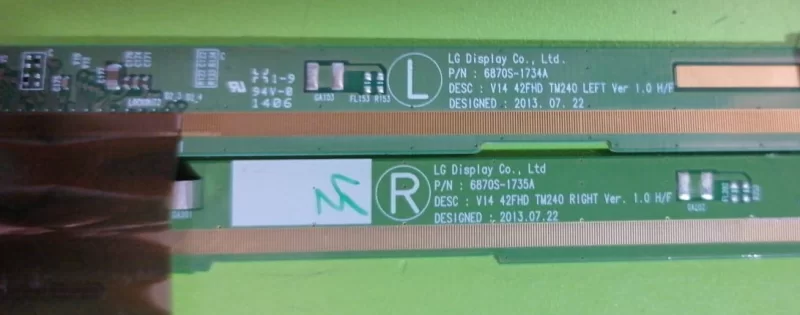 6870S-1734A, 6870S-1735A, LG 42LB652 PANEL PCB-GOF