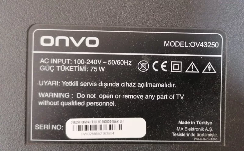 ONVO OV43250 TV SEHPA AYAĞI AYAK