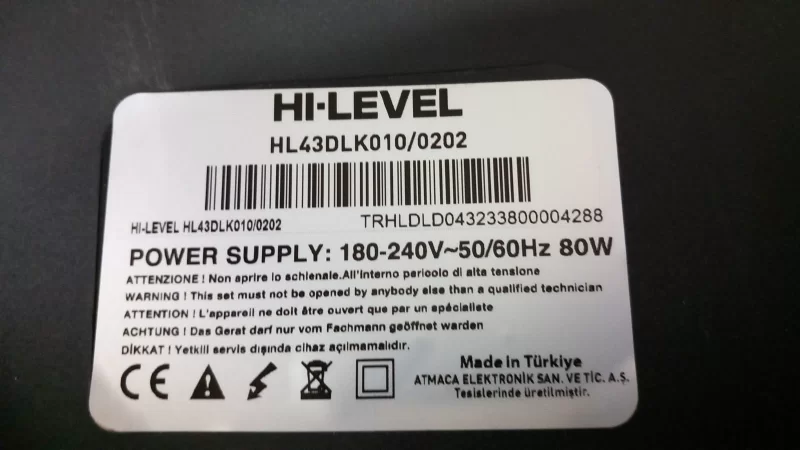 6870c-0532a, Hi Level Hl43dlk010  T-Con Board