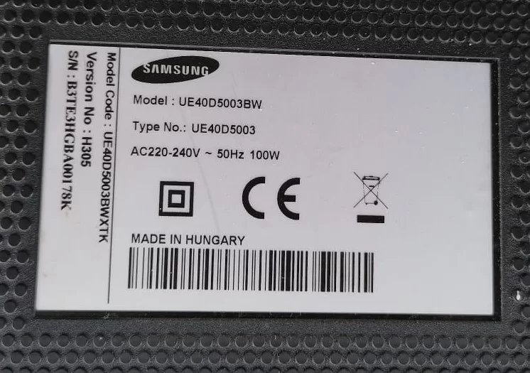 BN41-00473A, PSLF121A03S, SAMSUNG UE40D5003 POWER BESLEME