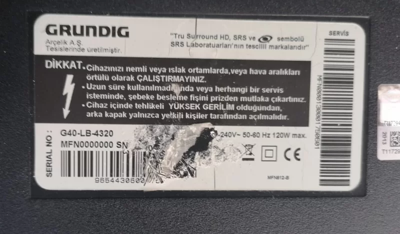 DPS-139DP, GRUNDİG G40-LB-4320 POWER BESLEME