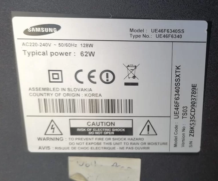 BN41-01958A, BN94-06624X, SAMSUNG UE46F6340SS MAİNBOARD ANAKART