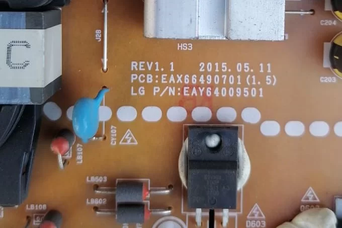 EAX66490701 (1.5), LG 49UF6407 POWER BESLEME