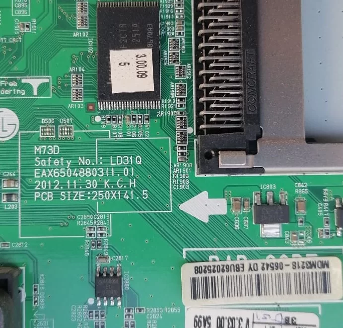 EAX65048803 (1.0), EBU62025208, LG 27MA73D-PZ MAİNBOARD ANAKART