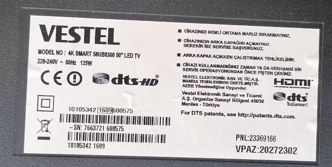 30094857, VESTEL 50UB8300 FİLM KABLOLARI