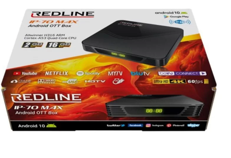 REDLİNE .IP-70 MAX. ANDROİD 10 OTT BOX