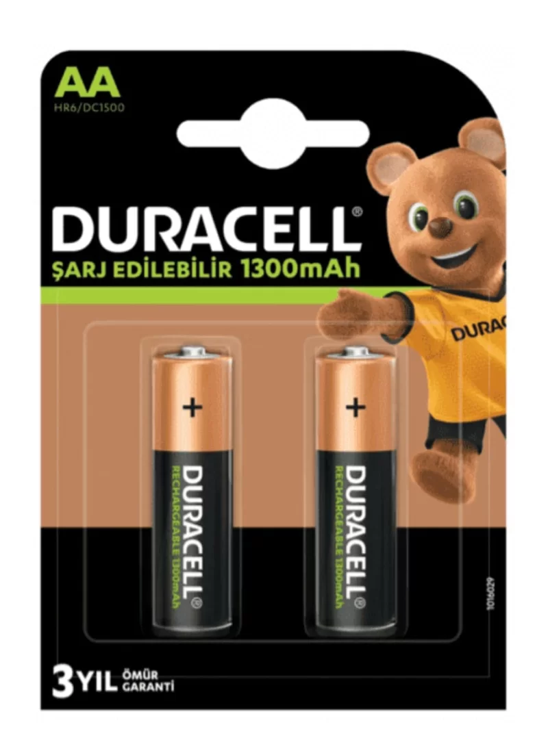 Duracell Şarj Edilebilir 1300mah Piller, 2’li Paket