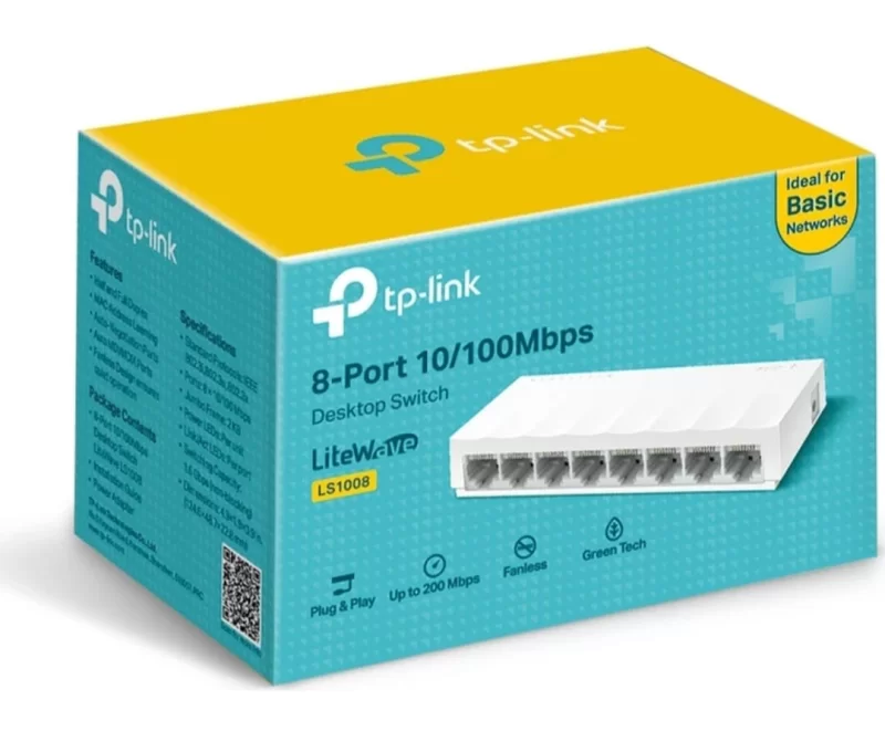 Tp-Link Ls1008 8-Port 10/100mbps İnternet Çoğaltıcı, Switch