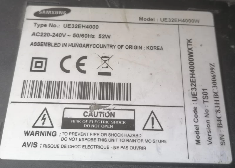 BN41-01795A, BN94-05546E, SAMSUNG UE32EH4000 MAİNBOARD ANKARAT