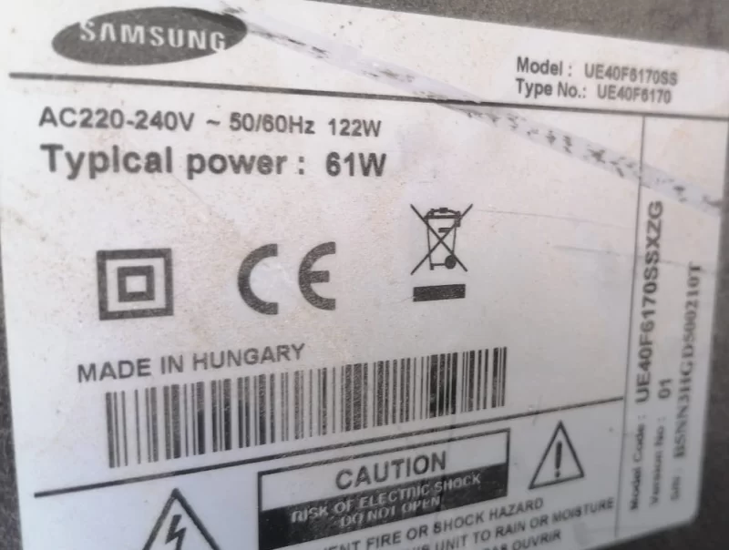 BN41-01954A, BN94-06166C, SAMSUNG UE40F6170S MAİNBOARD ANAKART