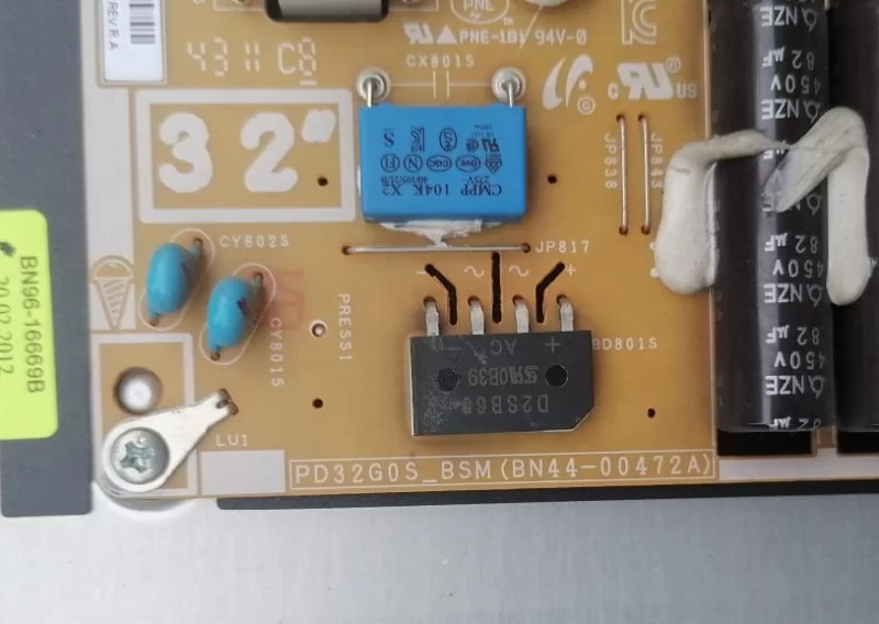 BN44-00472A, PD32G0S_BSAM, SAMSUNG UE32D4003BW POWER BESLEME