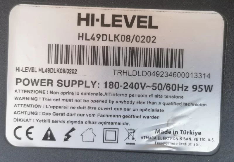 12SB024 V02, HI-LEVEL HL49DLK08/0202 KUMANDA GÖZÜ IR