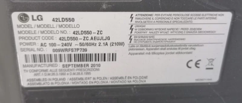 EAD60956378, EAD61069729, LG 42LD550-ZC LVDS KABLOSU