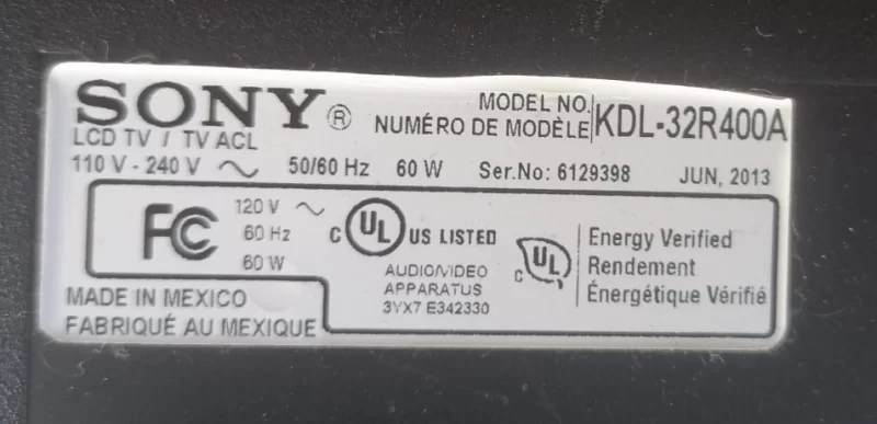 APS348/B, 1-888-423-11, SONY KDL-3R400A POWER BESLEME