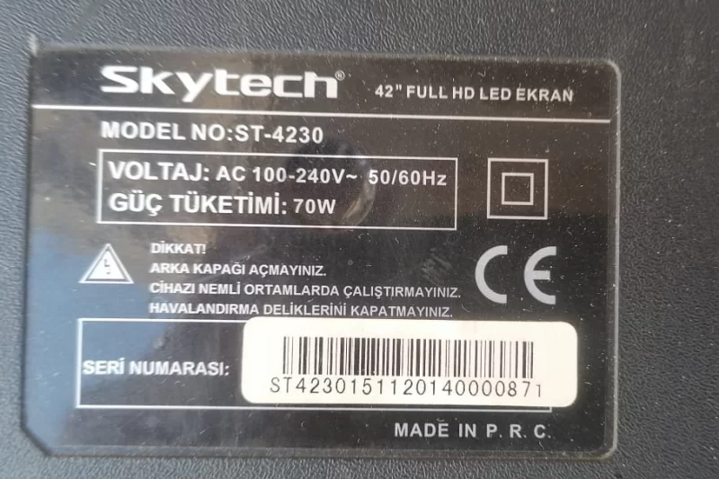 6870C-0480A, SKYTECH ST-4230 TCON KARTI