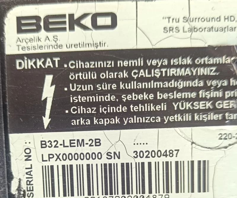 VUT190R-6, LPX8ZZ, BEKO B32-LEM-2B MAİNBOARD ANAKART