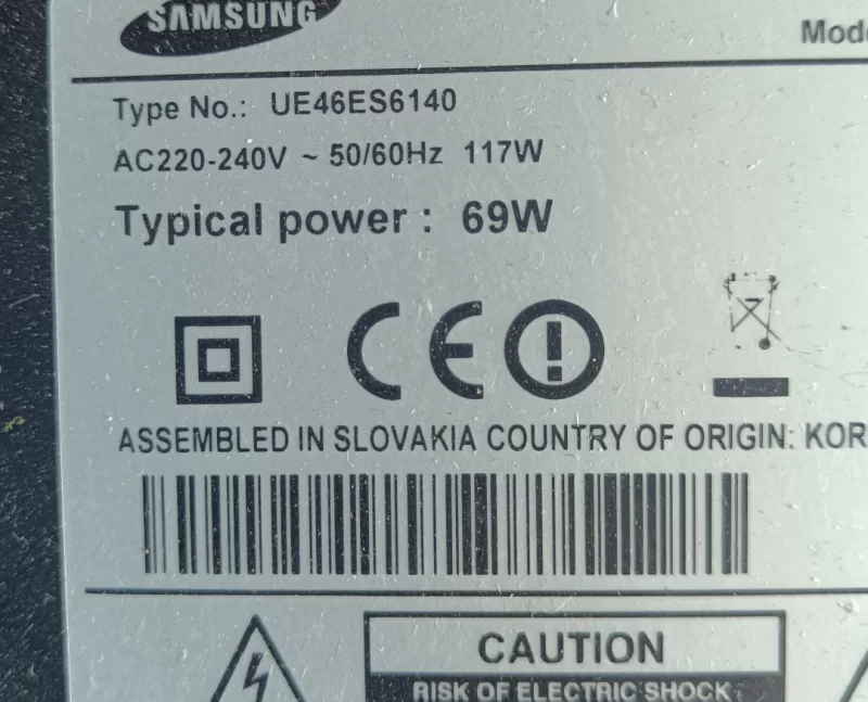 BN44-00518B, PD46B1D_CHS SAMSUNG UE46ES6140 POWER BESLEME