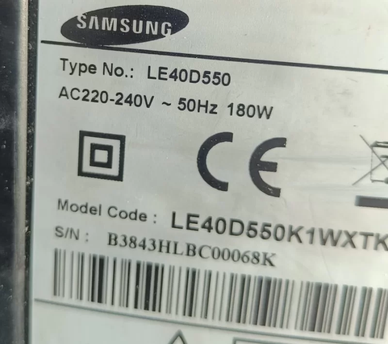 BN44-00440A, I40F1_BSM, SAMSUNG LE40D550 POWER BESLEME