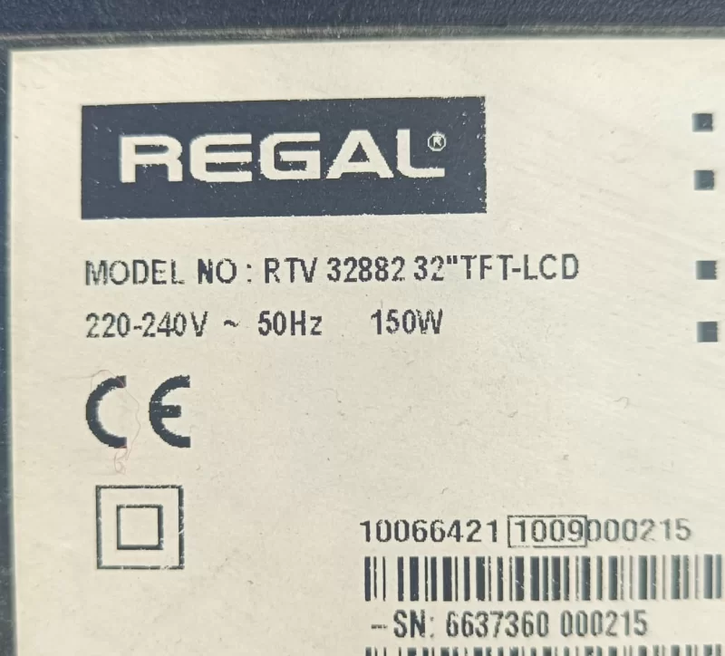 17MB45M-3, 10066418, 20498824, REGAL RTV 32882 MAİNBOARD ANAKART