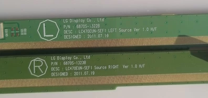 6870S-1322B, 6870S-1323B, LC470EUN-SEF1, SAĞ SOL PANEL PCB-GOF