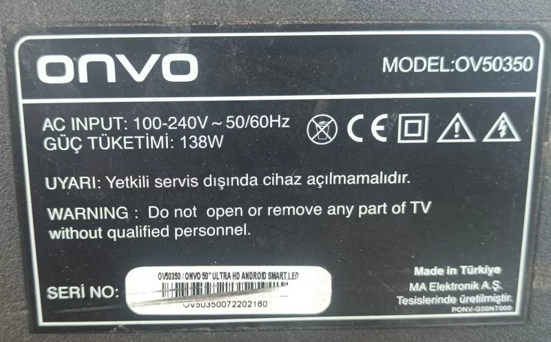 N4TP500UHDPV5D-F_K1, ONVO OV50350 TCON KARTI