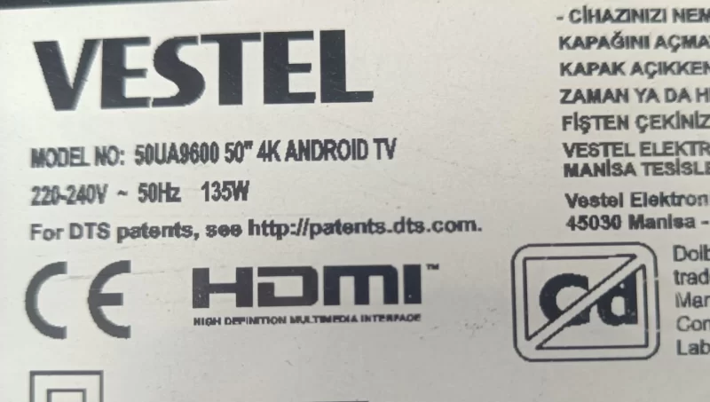 3010477, VESTEL 50UA9600 HOPARLÖR TAKIMI