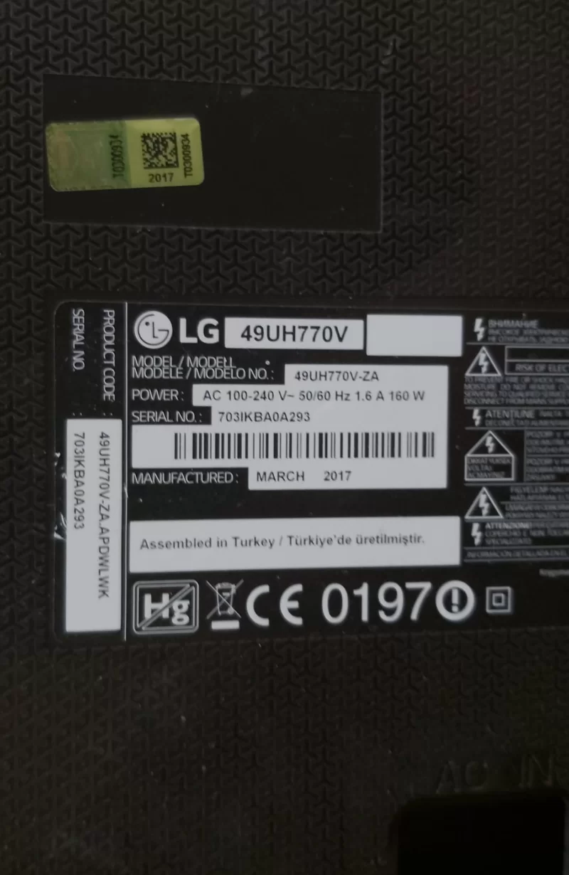 LG 49UH770 PANEL FLEX KABLOSU