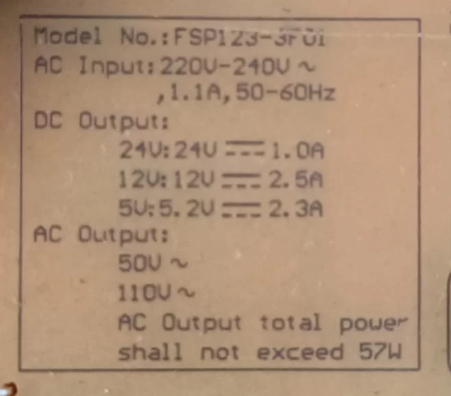 Fsp123-3f01, Beko  B49l 5531 Power, Besleme