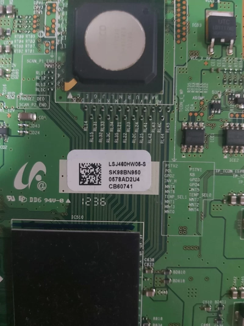 Samsung Ue46es6340, Bn41-01789, Lsj460hw05-s, Sk98bn950 T-con Board