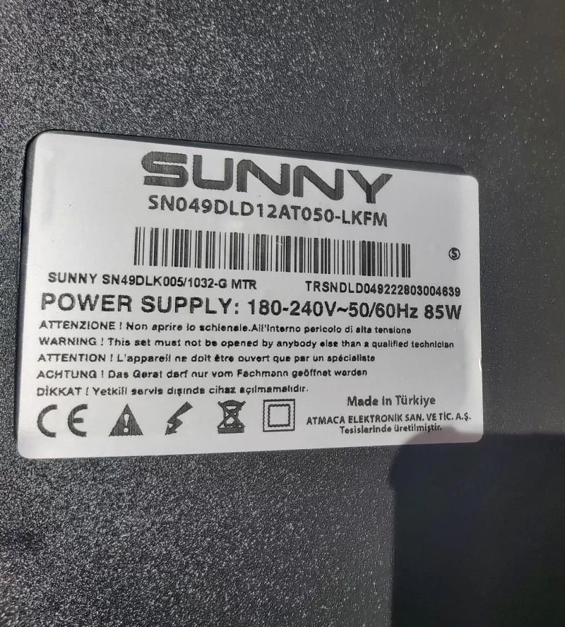 Sunny Sn49dlk005/1032-G, Ay156d-4sf, 3bs0054914 Powerboard, Besleme Kartı